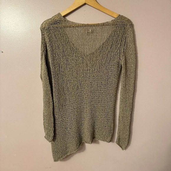 Aritzia Talula Asymmetrical Open Knit Sweater Women Size  S - Picture 9 of 9